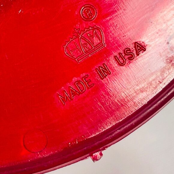 Vintage HRM Red Cornucopia Cookie Imprint Red Classic Cutter Made USA 3 Inches - Picture 3 of 5